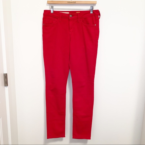 Anthro Pilcro & Letterpress Red STET Jeans-27 - Picture 2 of 8